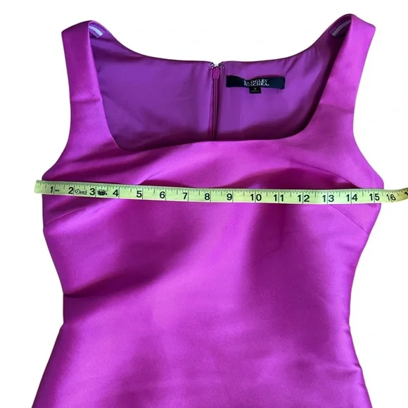 Badgley Mischka Off the Shoulder Bow Front Orchid Midi Dress Women’s 2 - Picture 11 of 13